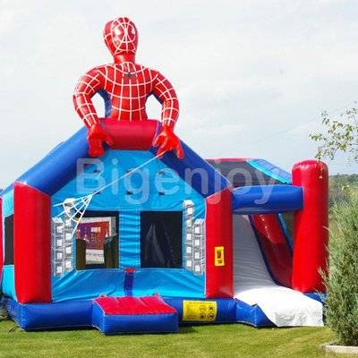 Advertising inflatable spiderman hut bounce