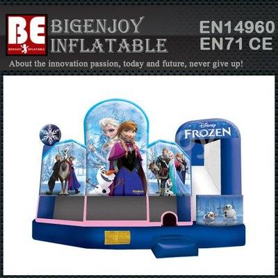 Princess clown Frozen inflatable bouncer with slide