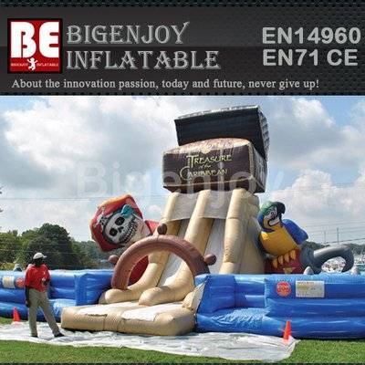Inflatable treasure island bounce house