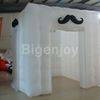 Portable inflatable photo booth with LED