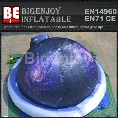 Indoor black inflatable planetarium dome for projection