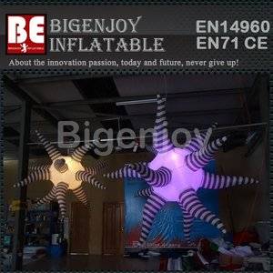 inflatable lighting hang star,Color-changing star,Color-changing inflatable lighting