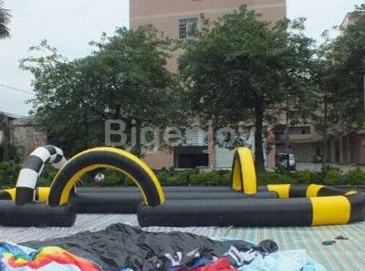 Used commercial inflatable karting race track