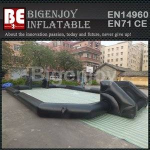 Inflatable human football pitch,football pitch with custom logo,Inflatable football pitch