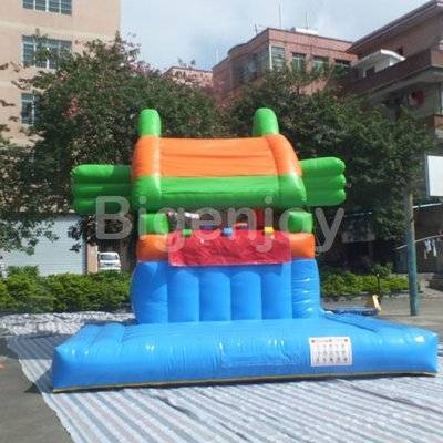 Funny fish jumping castles inflatable slide