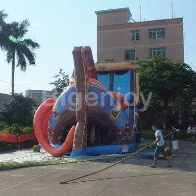 Octopus pirate ship inflatable slide