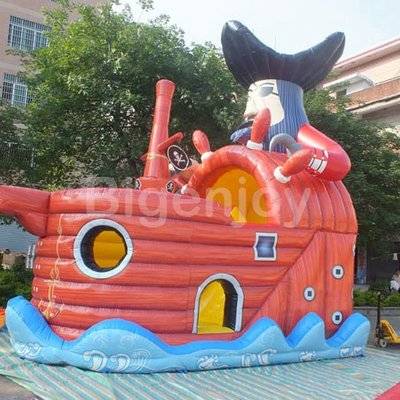 Commercial inflatable pirate ship slide