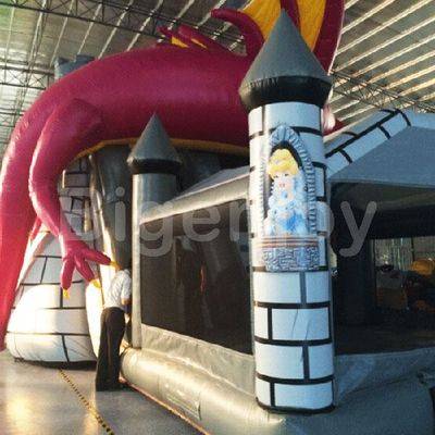 Inflatable dragon slide bouncer