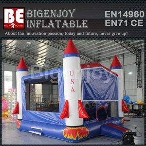USA Rocket inflatable,inflatable castle for jumping,Rocket inflatable castle