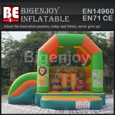 Baby inflatable bouncer with small slide