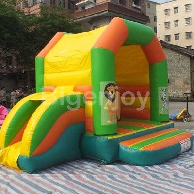 Baby inflatable bouncer with small slide
