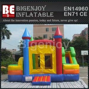 Attractive Inflatable bouncy,bouncy castle with slide,Inflatable castle slide