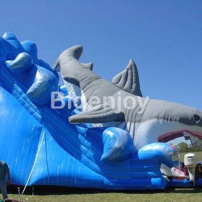 Kids used inflatable shark water slide for sale