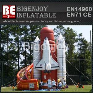 Inflatable space ship slide,USA space shuttle slide,space ship slide