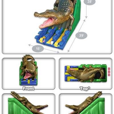 Crocodile Themed inflatable combo slide