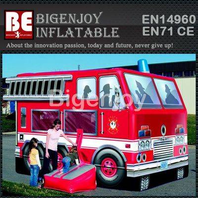 Fire truck model inflatable bouncer