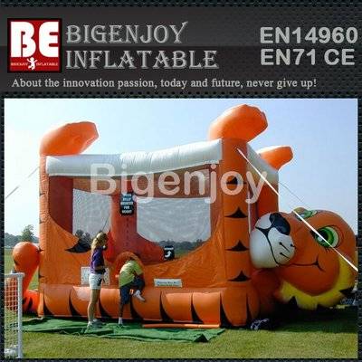 Inflatable Tiger Belly Bouncer Animal Castle