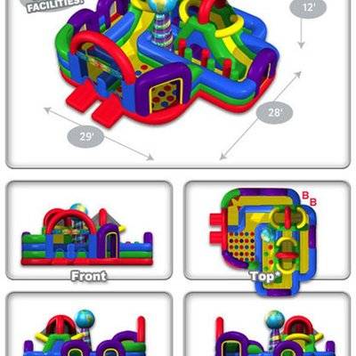 Inflatable wacky world fun city for adult and kids