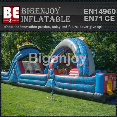Roller coaster shape kids Inflatable obstacle course