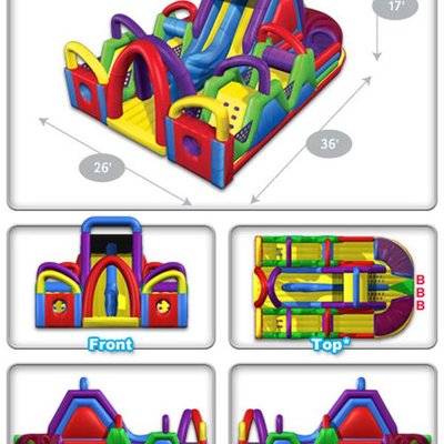 Inflatable Wacky Chaos Jr.Obstacle Challeng