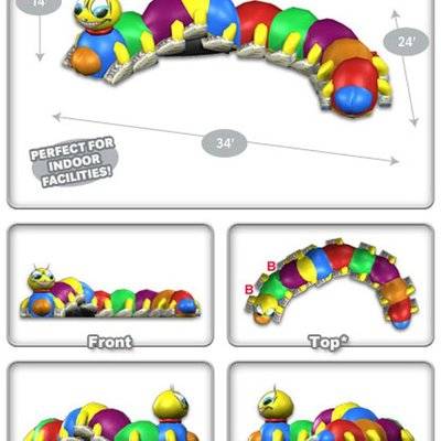Fantastic Inflatable Caterpillar Crawl Through