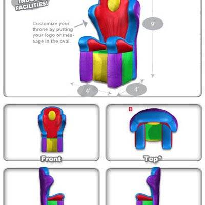 Inflatable King Throne for kids party