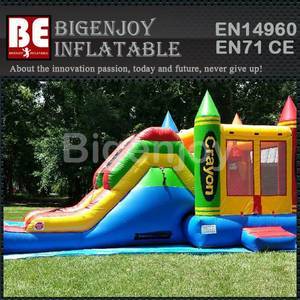 Crayola inflatable bouncer,bouncer house combo,Crayola combo