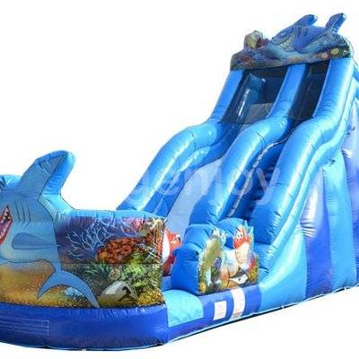 Commercial Shark Giant Inflatable Water Slide