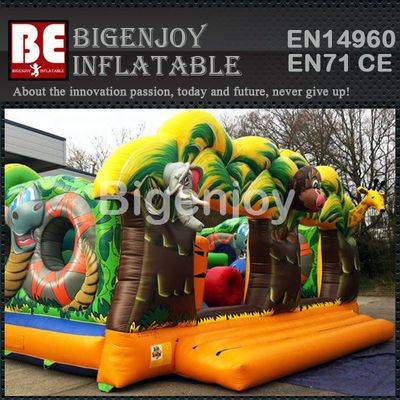 Topical Palm Tree Inflatable Jungle Bouncer