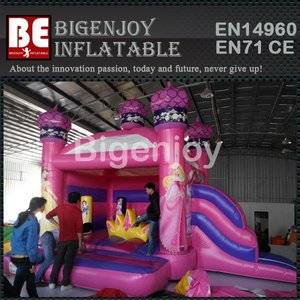 Princess inflatable bouncy,castle combo with slide,Princess inflatable combo