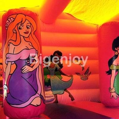 Inflatable dragon princess pvc castle combo