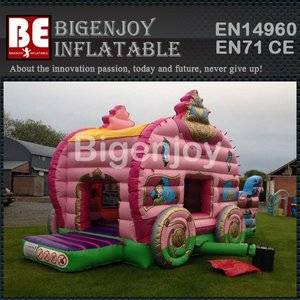 Pink princess carriage,inflatable princess carriage,beautiful inflatable carriage
