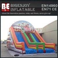 Fireman inflatable slide,giant inflatable slide,Fireman themed slide