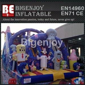 Inflatable Bouncy Slide,Bob Sponge Slide,Bob Sponge Kids Slide