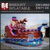 Commercial use octopus inflatable pirate ship combo slide