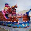 Commercial use octopus inflatable pirate ship combo slide