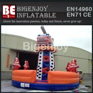 Fire truck climbing wall,inflatable climbing wall,PVC Material climbing wall
