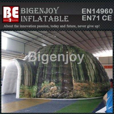 Airtight portable inflatable camouflage tent