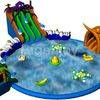 Water Spray Swimming Pool Slide Inflatable Water Park