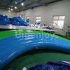 Inflatable floating curved mat
