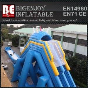 Hippo inflatable water slide,inflatable slide and pool,water slide with pool