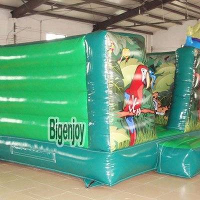 Jungle animals inflatable moon bounce