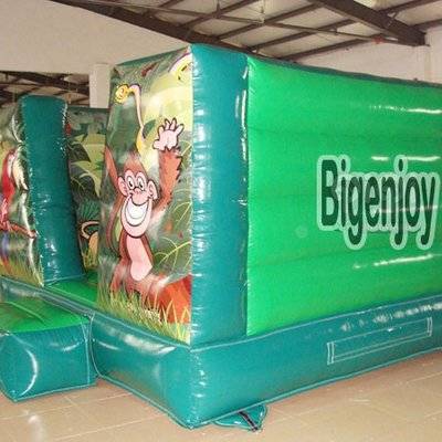 Jungle animals inflatable moon bounce