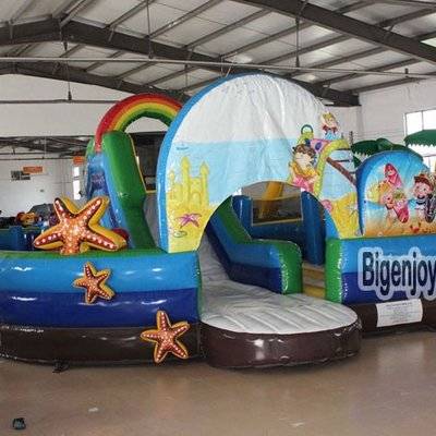 Beach theme inflatable bouncer outdoor playground
