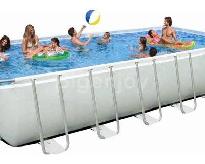 Portable rectangle frame swimming pool