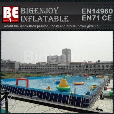 Rectangular Frame inflatable plastic hot swim pool