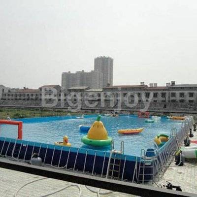 Rectangular Frame inflatable plastic hot swim pool