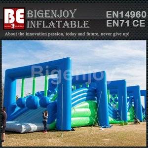 Wrecking ball balance inflatable,obstacle course for fun,Wrecking ball obstacle course