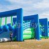 Wrecking ball balance inflatable interactive obstacle course for fun