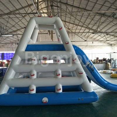 Inflatable water floating pool air mattress slides